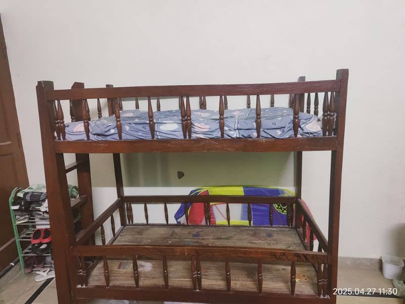 Wooden Bunker Bed for Kids with Mattress 6