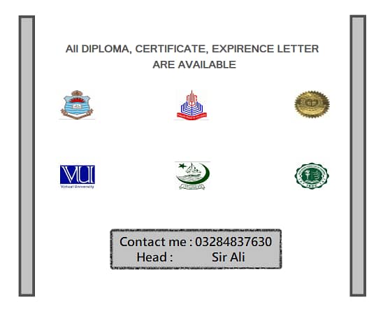 All diploma certificate experience letter resume tuition are available 0
