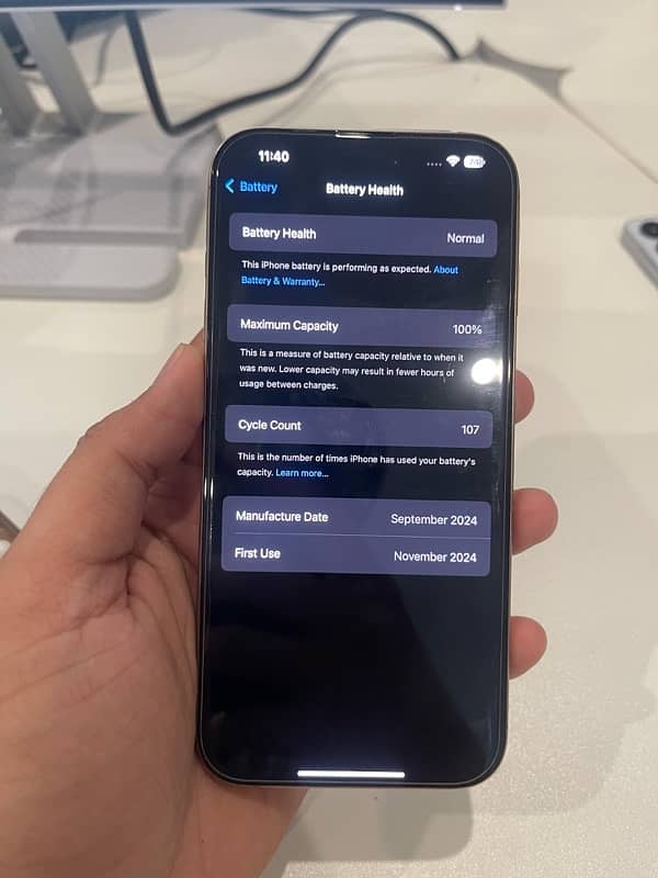16 Pro Max with 100% Battery health 1