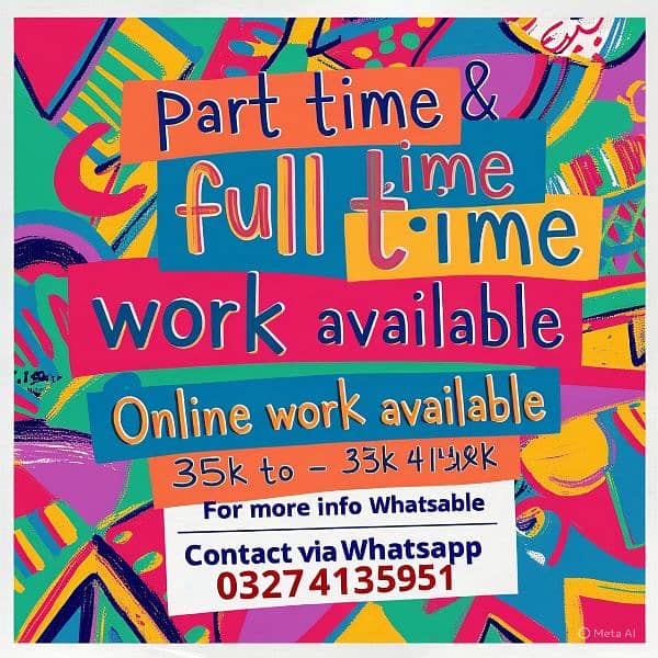 Part time work available for students male and female 0