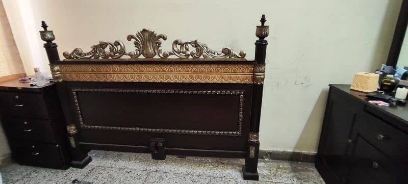 Double Bed set | Side table | Spring mattress | Wooden Furniture 2