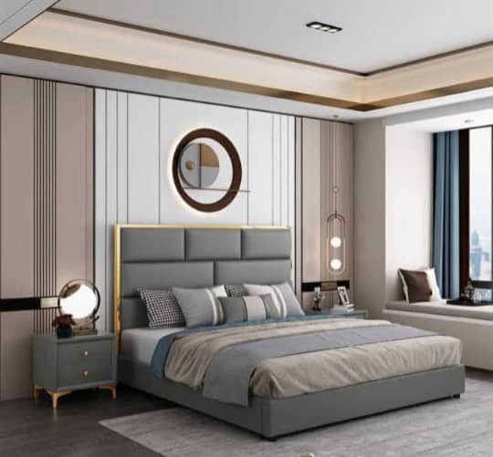 Bed / bed set / king size bed / double bed / poshish bed /side tables 0