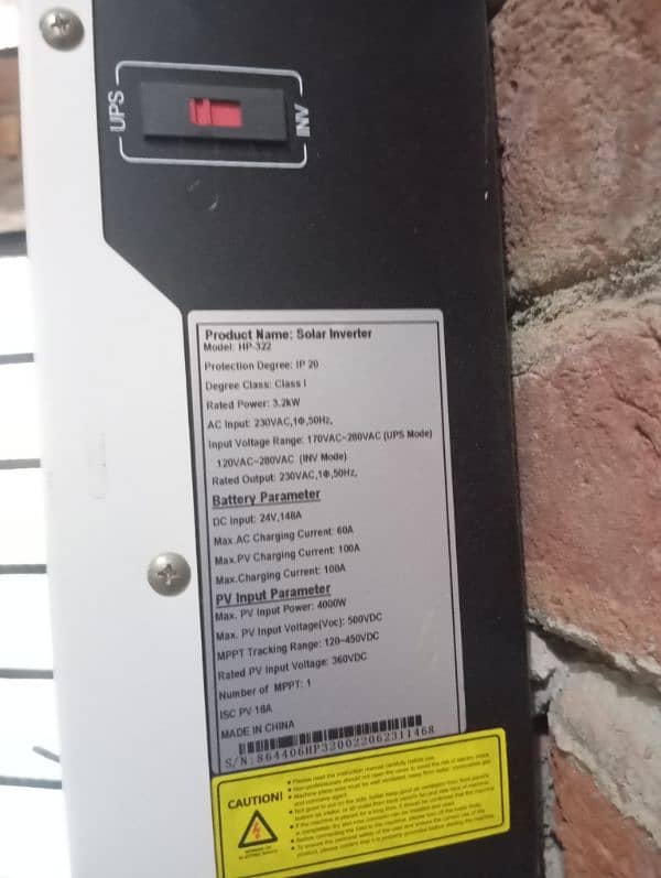 3.2 KW inverter for sale with 2 battries 2
