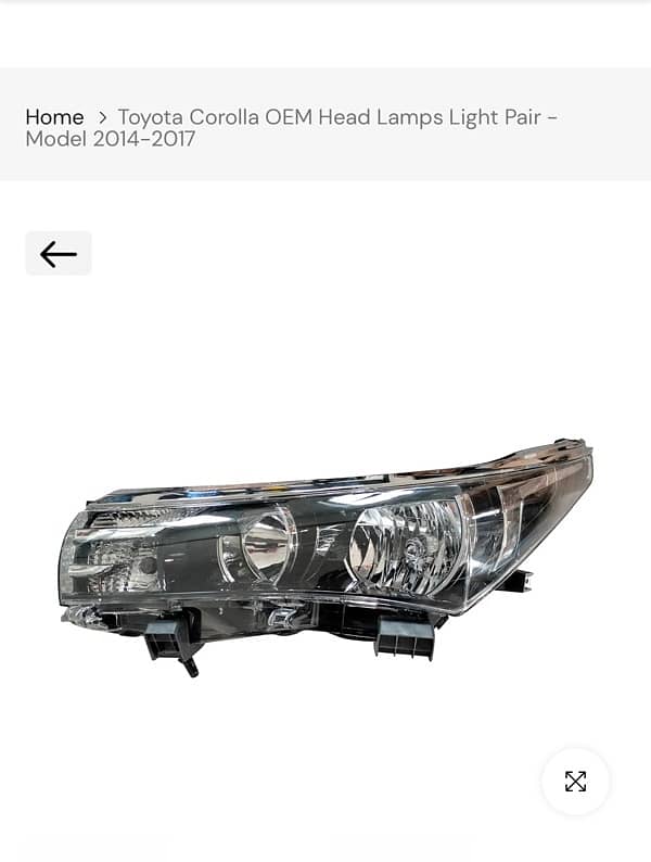 Toyota Corolla 2014/17 Front Left side Gen1 headlight 0