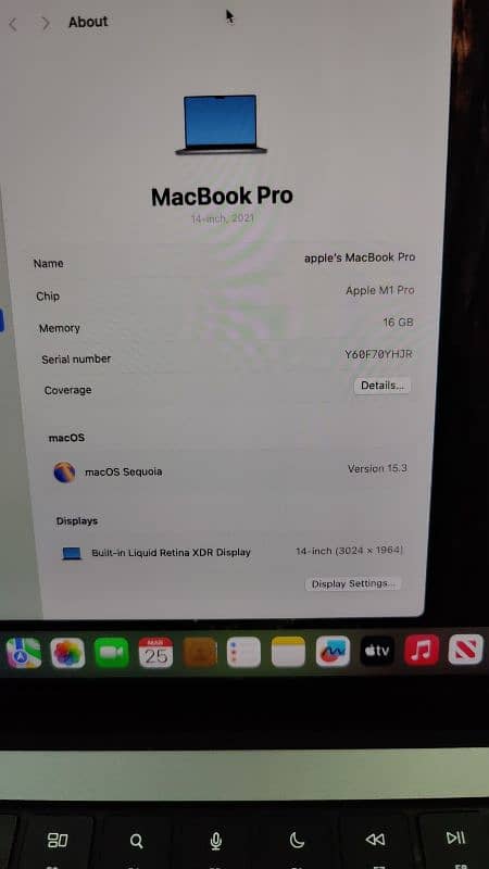 MacBook pro M1 Pro 16/512 gb 14" 3