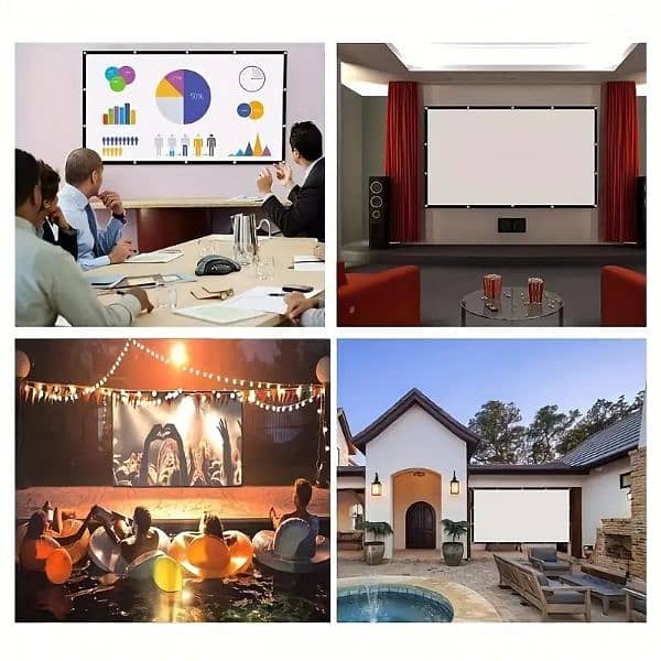 Screen for Projector imported  Folding Soft Screen 213.36 cm 16:9 Film 1
