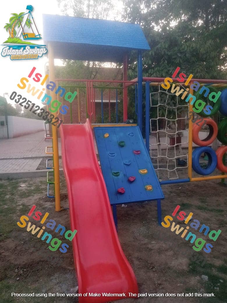 kids Slide/Swings/jhula/Spring rider/jungle gym/gazebo/bar / Island 2