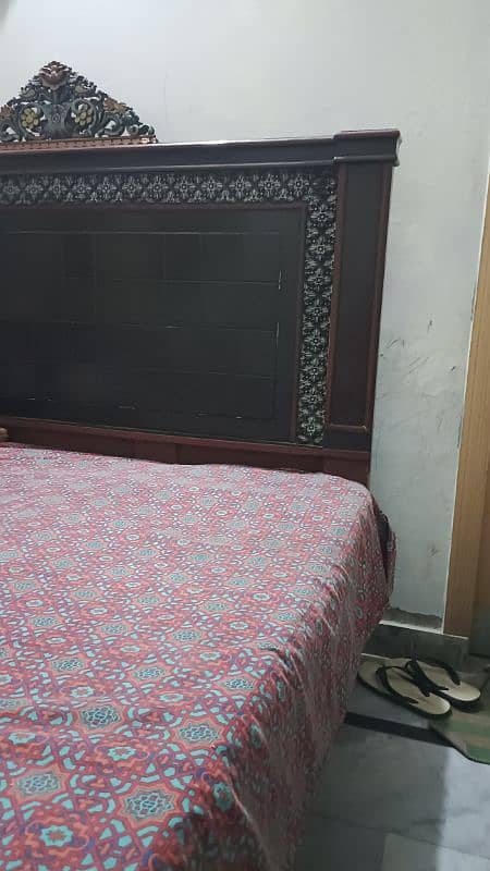 Double Bed with Mattress and side TablesFor sale 3