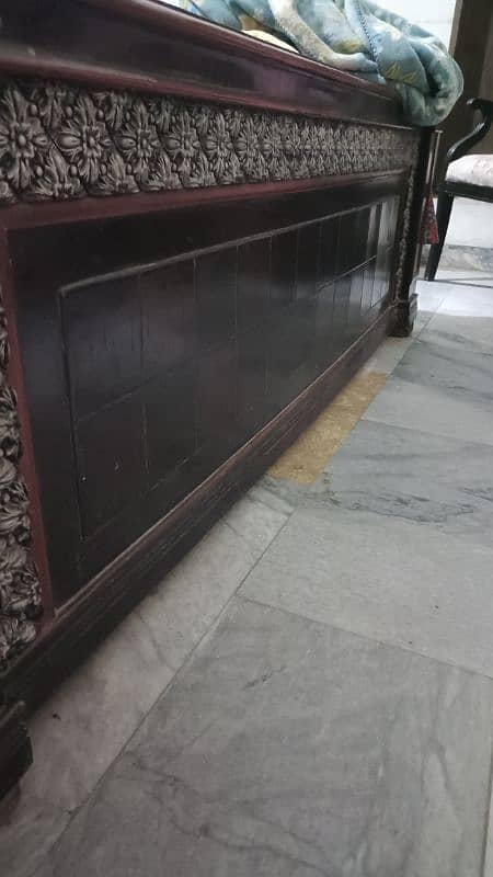 Double Bed with Mattress and side TablesFor sale 5