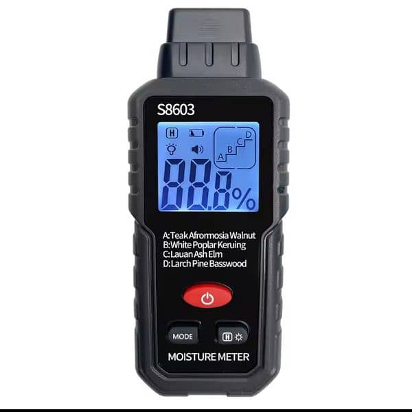 0-99.9% Wood Moisture Meter 4-in-1 Wood Chips Hair Moisture Humi 4