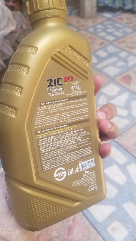 ZIC M9 1 Liter engine oil for bike 2
