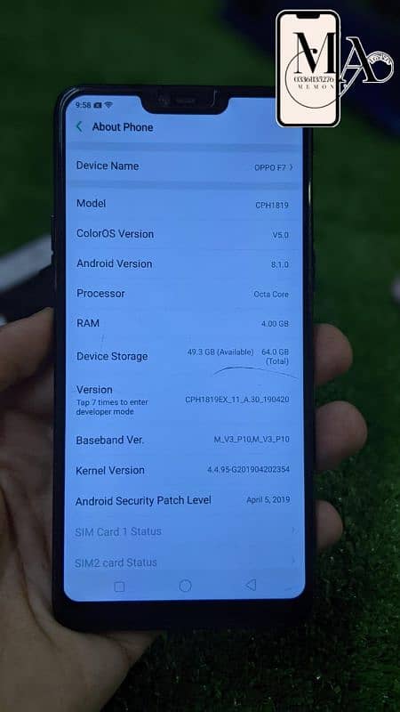oppo f7 only kit 6