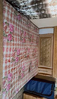 Bed with mattress