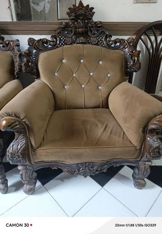 wooden sofa set 0