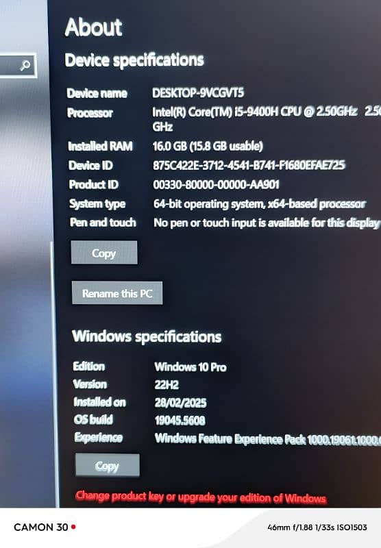 Dell core i5 9th gen 16 gm ram 4 gb gaming garaphic card daticated 1