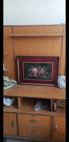 LED rack with big cupboards and drawers