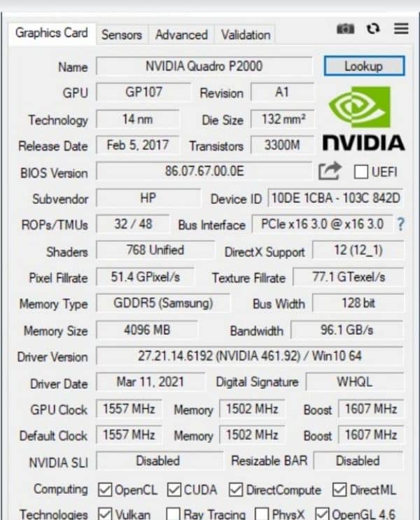 HP Z Book 27G5 , i5 8th Gen 6