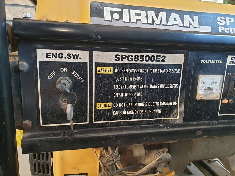 Firman 6.5 KVA SPG8500E2 Generator 6
