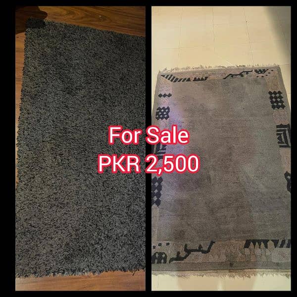 dining table with chairs, coffee table and rugs on sell 1