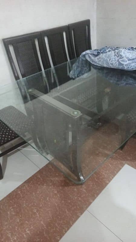 Dining table/glass top dining/luxury dinig/wooden dining for sale 3