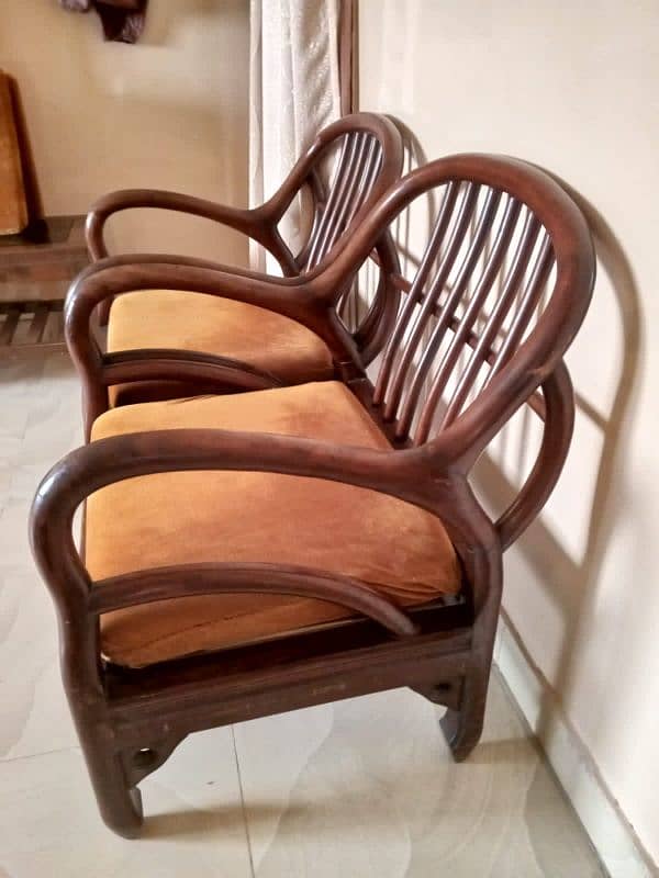 5 Seater Shesham Wood Sofa Set 0