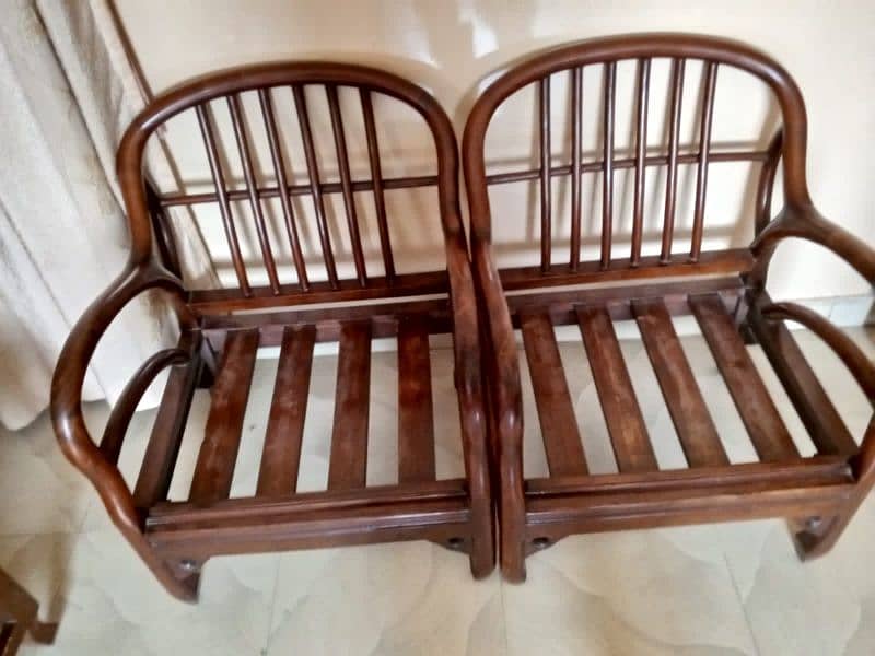5 Seater Shesham Wood Sofa Set 3