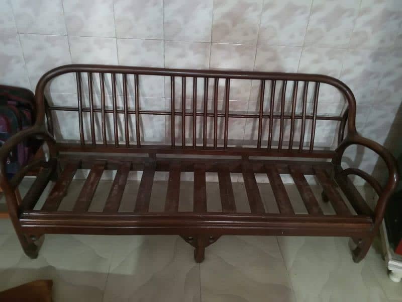 5 Seater Shesham Wood Sofa Set 4