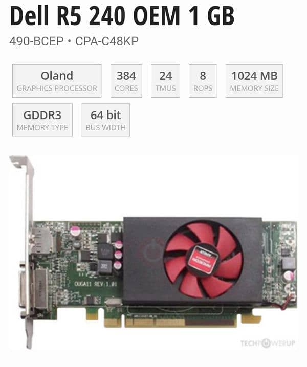 AMD RADEON R5 240 1 GB DDR3 64 BIT FREE FIRE 90+ FPS . . . . 384 cores 3