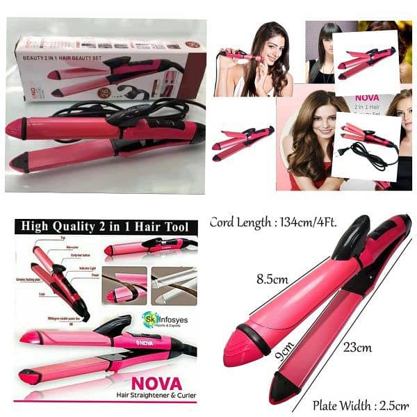 2-in-1 Nova Hair Straightener And Curler – Dual-use Styling Tool 7