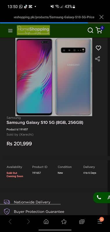 Samsung s10 5g PTa V. I. p approved 5