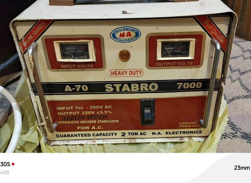 STABRO Automatic Voltage Stablizer 7000 watt 0