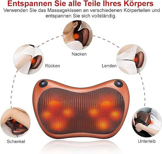 POKAR Massager for The Neck and Back. Shiatsu Massage Cushion 2