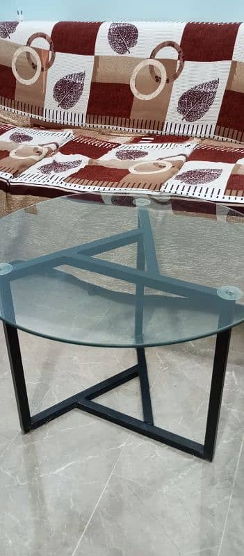 Round Glass Top Centre Coffee Table 6