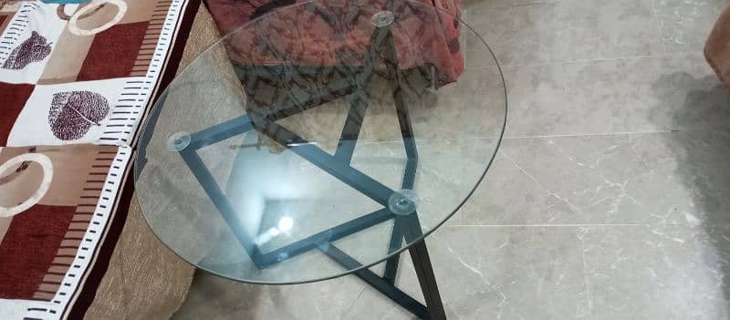 Round Glass Top Centre Coffee Table 7