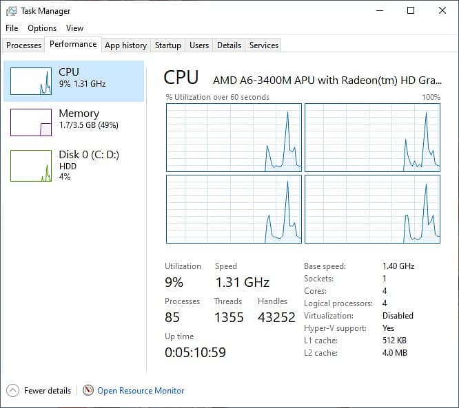 Hp Pavillion DV7 (AMD A6 8GB 500GB 512MB Radeon Graphic) 10