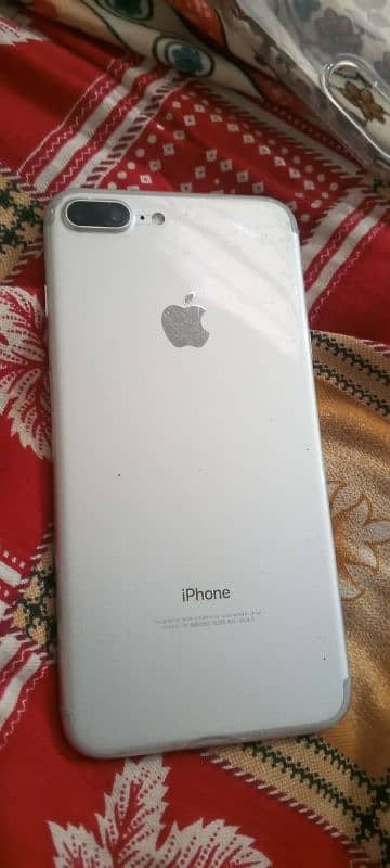 I phone 7 plus pta approved for sell 128 gb silver colour 100 battery 3