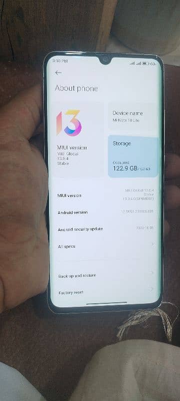 mi not10 lite 10/7 condition 8/128gb 0
