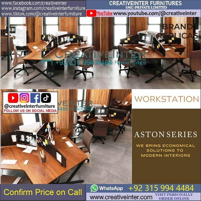 Call Center Office Workstation Table Meeting Conference Computer Chai 8