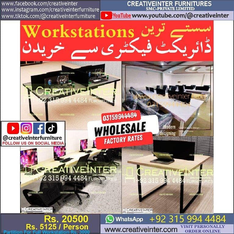 Call Center Office Workstation Table Meeting Conference Computer Chai 10