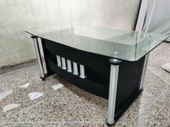 Office Table With High Quality Glass Top For Sale