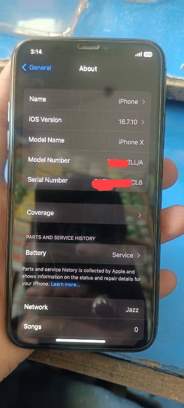 I phone X black color official PTA approved 256 gb all ok and original 2