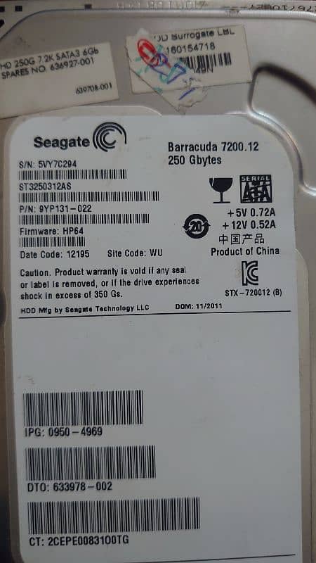HP cpu ram hard 10