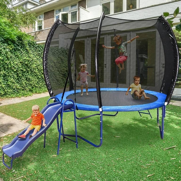 Trampoline | Jumping Pad | Round Trampoline | Kids Toy|With safety net 0