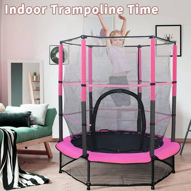 Trampoline | Jumping Pad | Round Trampoline | Kids Toy|With safety net 10