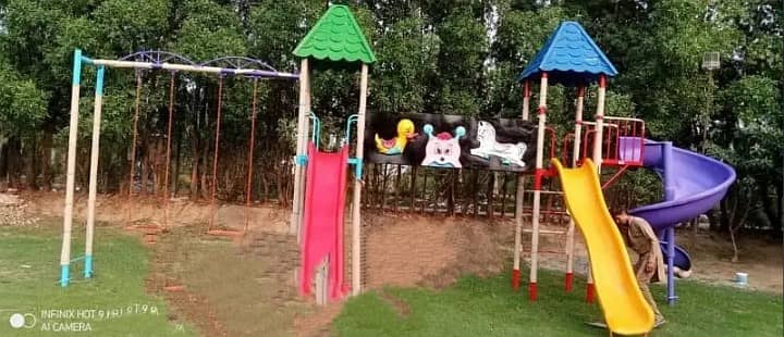 kids Slide/Swings/Kids rides/jhula/Spring rider/jungle gym/gazebo/bar 14