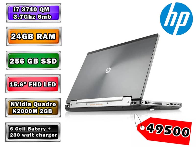 Hp EliteBook 8570w (i7 3740QM 24GB 256GB 2GB Nvidia) 0
