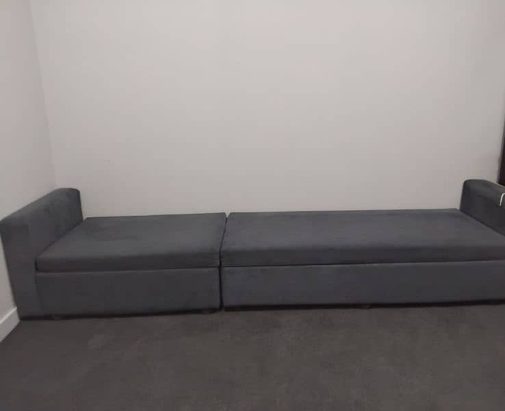L shape storage sofa 1