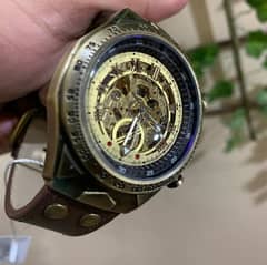 Retro style mechanical automatic watch for men