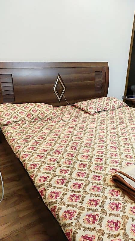 bed along with mattress including 2 sofa set 1