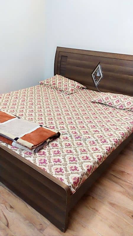 bed along with mattress including 2 sofa set 2